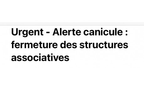 alerte canicule - fermeture du gymnase